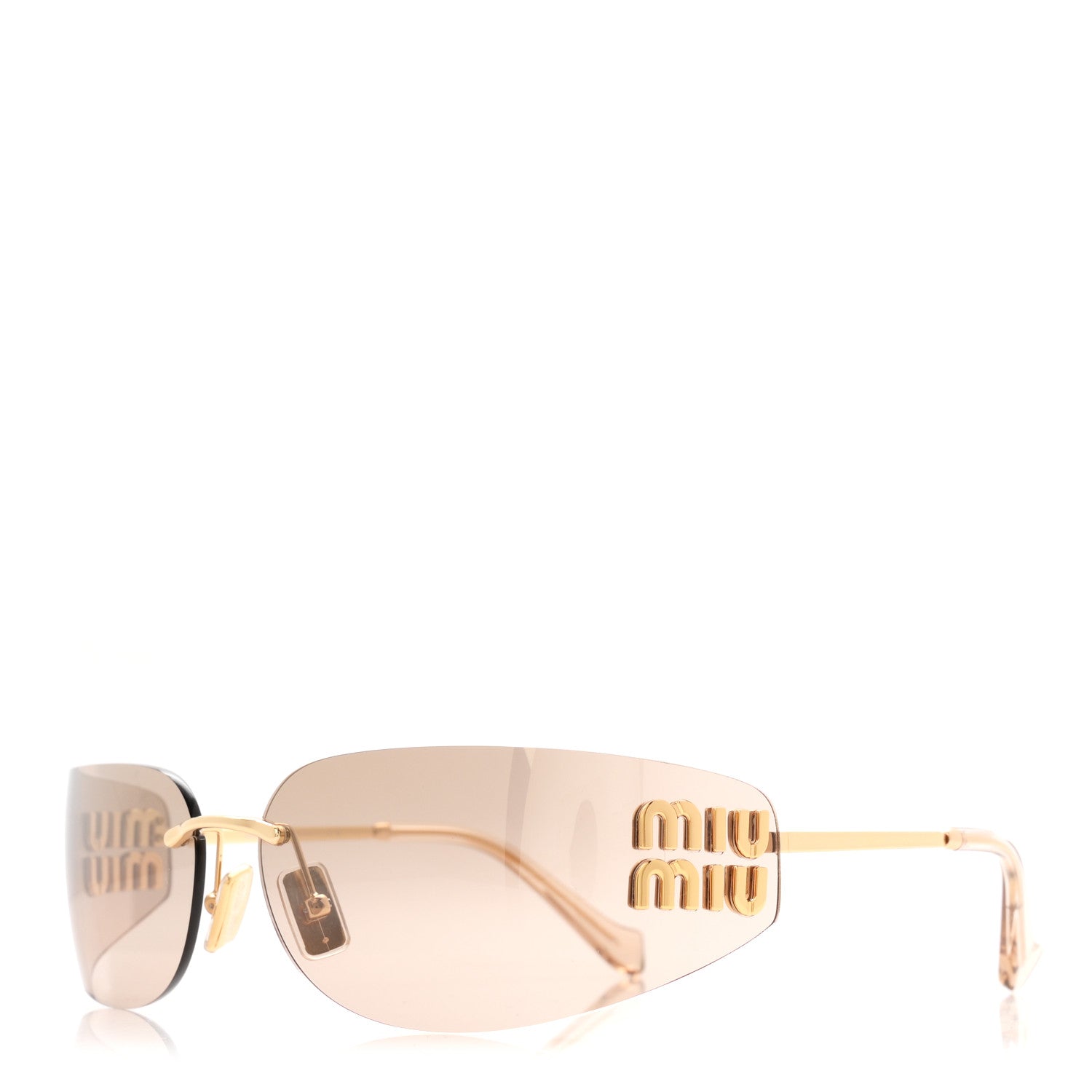 Miu Miu Metal Aube Sunglasses SMUA51 Gold 1 of 7