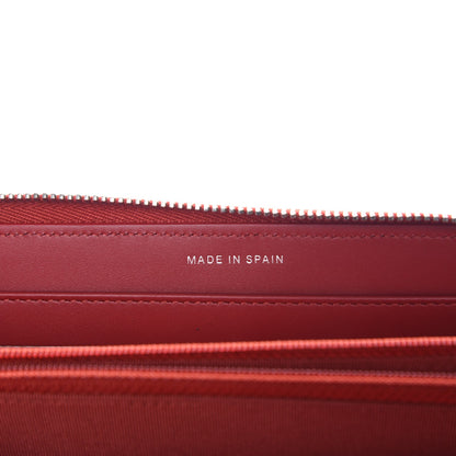 Chanel Caviar Quilted Large Gusset Zip Around Wallet Red 7 of 9