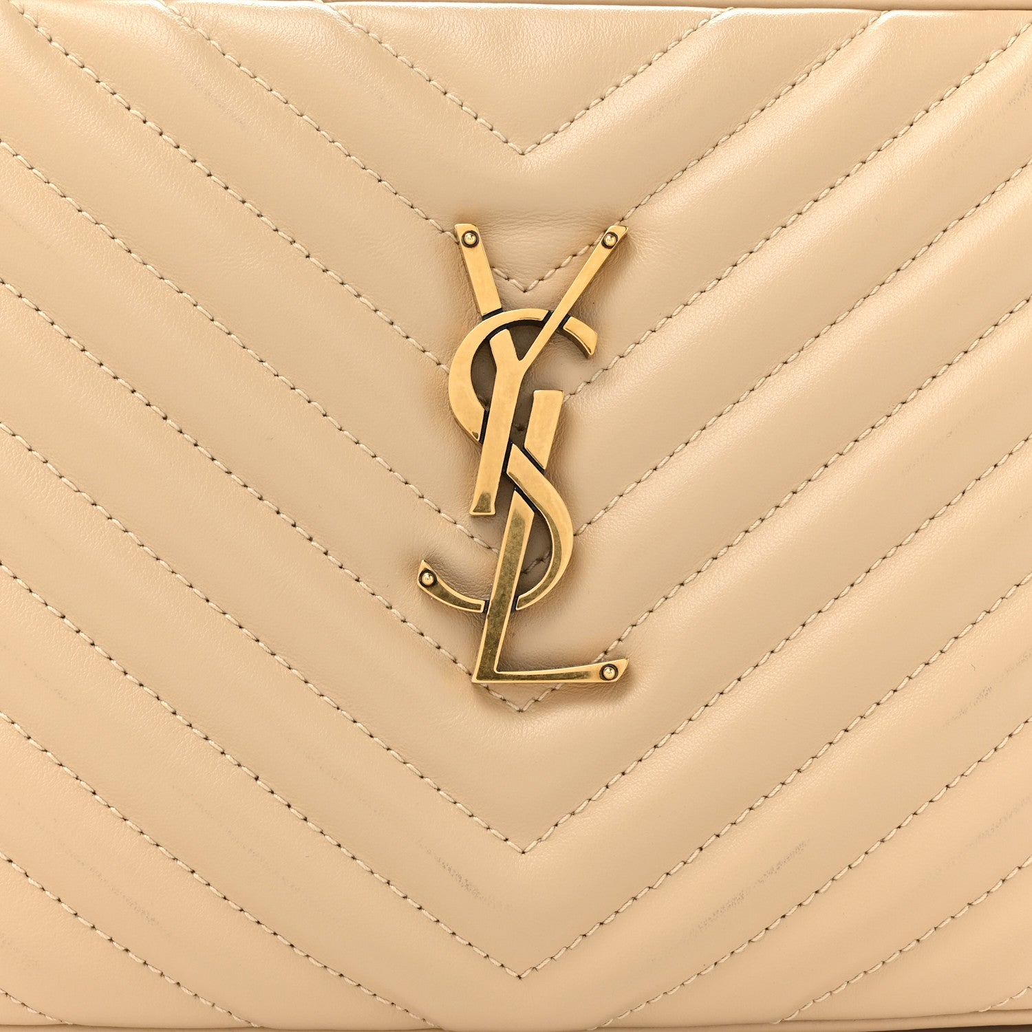 Saint Laurent Calfskin Matelasse Monogram Lou Camera Bag Avorio 8 of 15