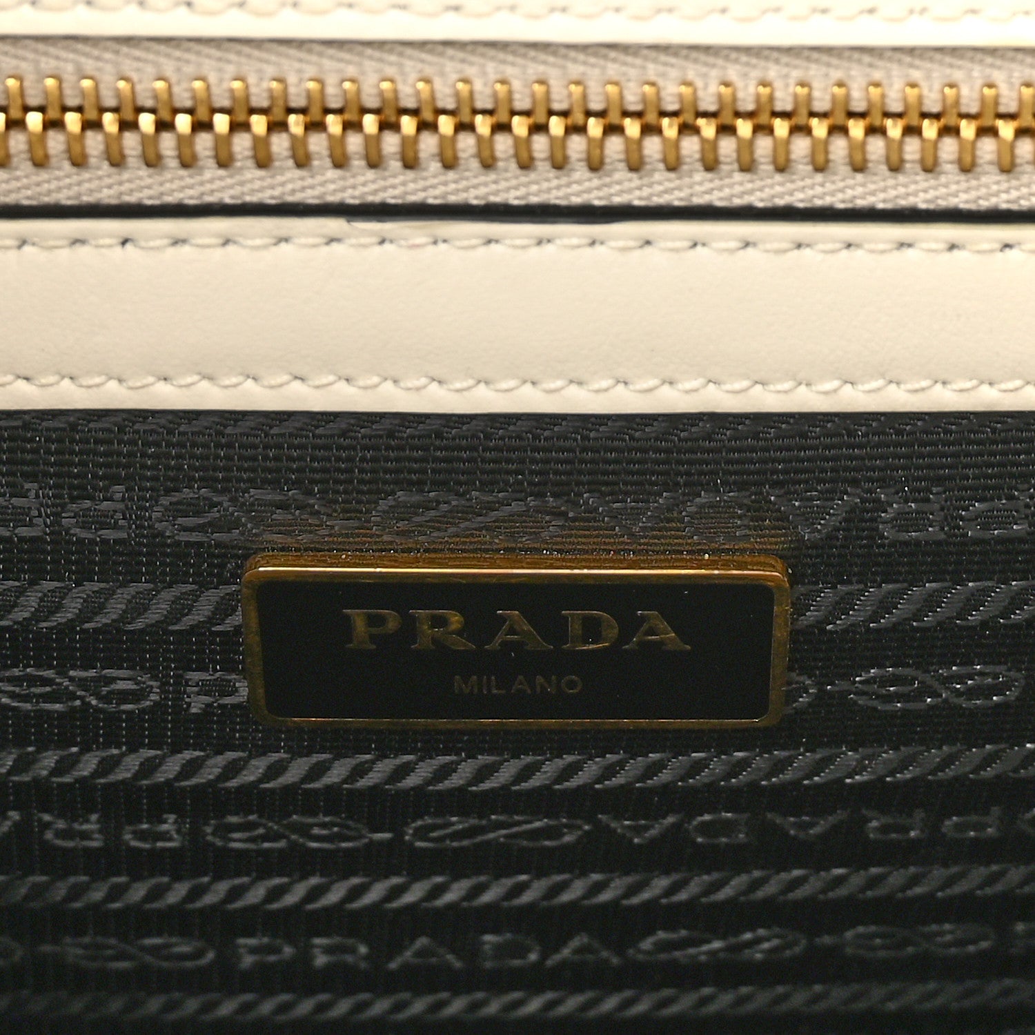 Prada Saffiano Soft Calfskin Zippered Tote  White 6 of 11