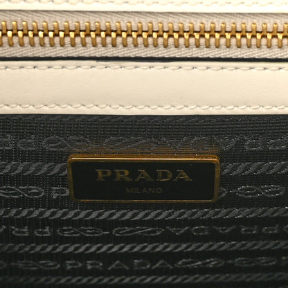 Prada Saffiano Soft Calfskin Zippered Tote  White 6 of 11