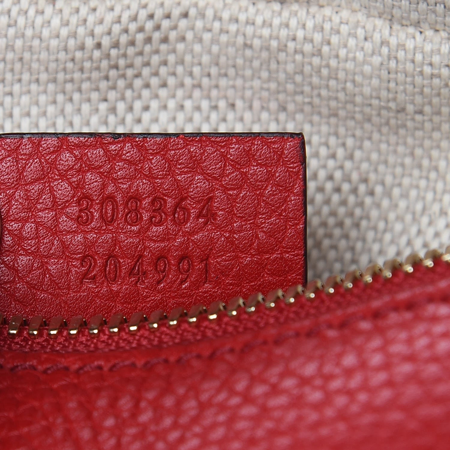 Gucci Pebbled Calfskin Small Soho Disco Bag Tabasco Red 7 of 9