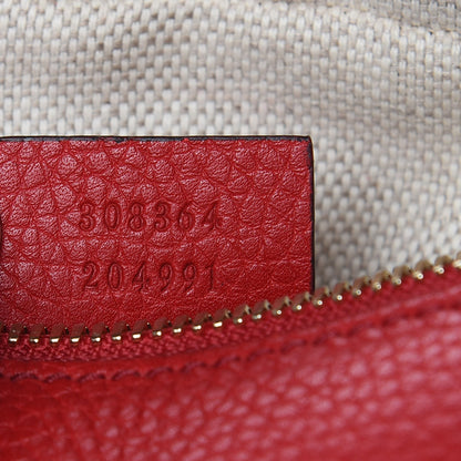Gucci Pebbled Calfskin Small Soho Disco Bag Tabasco Red 7 of 9
