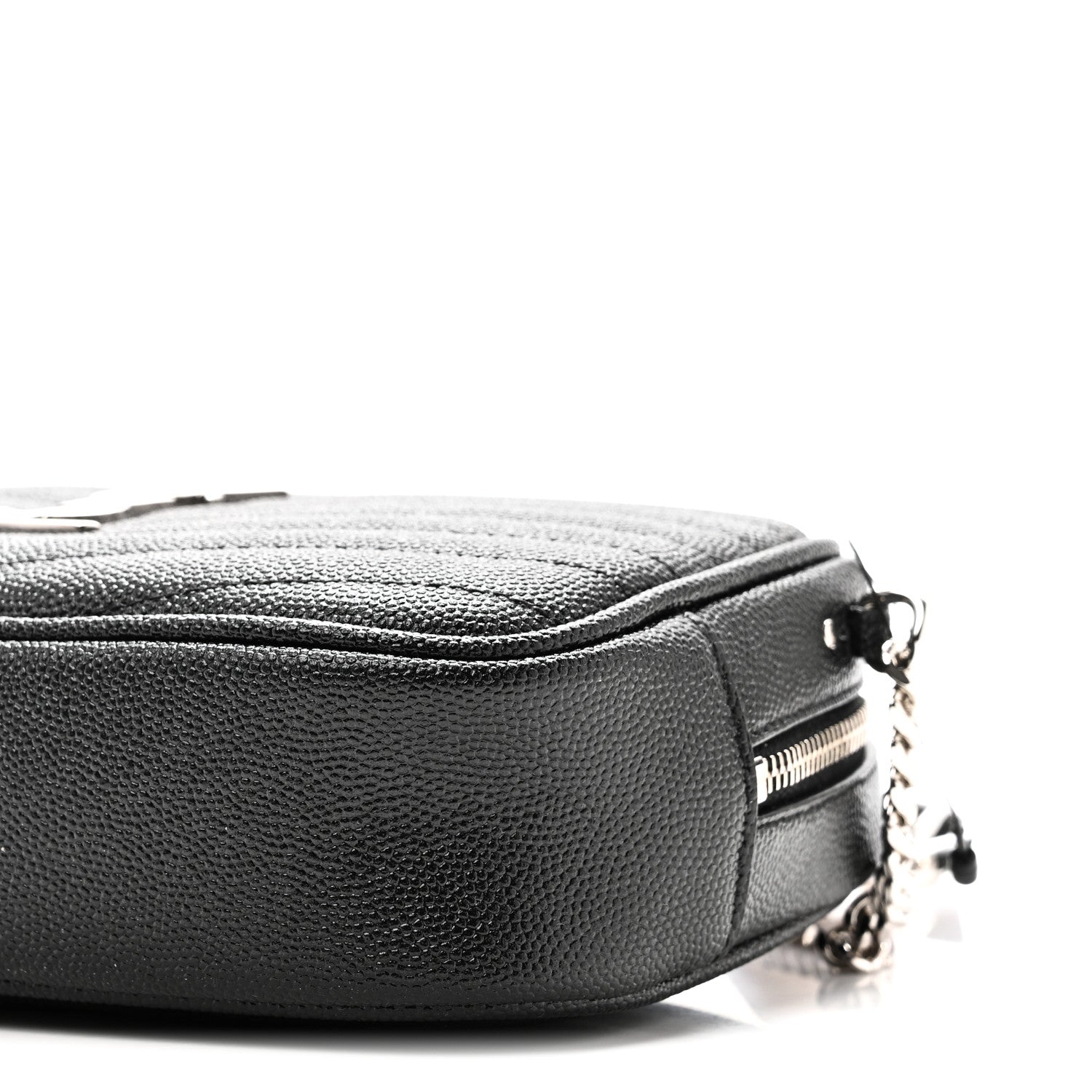 Saint Laurent Grain De Poudre Matelasse Monogram Mini Lou Camera Bag Black 10 of 11