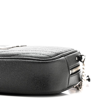 Saint Laurent Grain De Poudre Matelasse Monogram Mini Lou Camera Bag Black 10 of 11