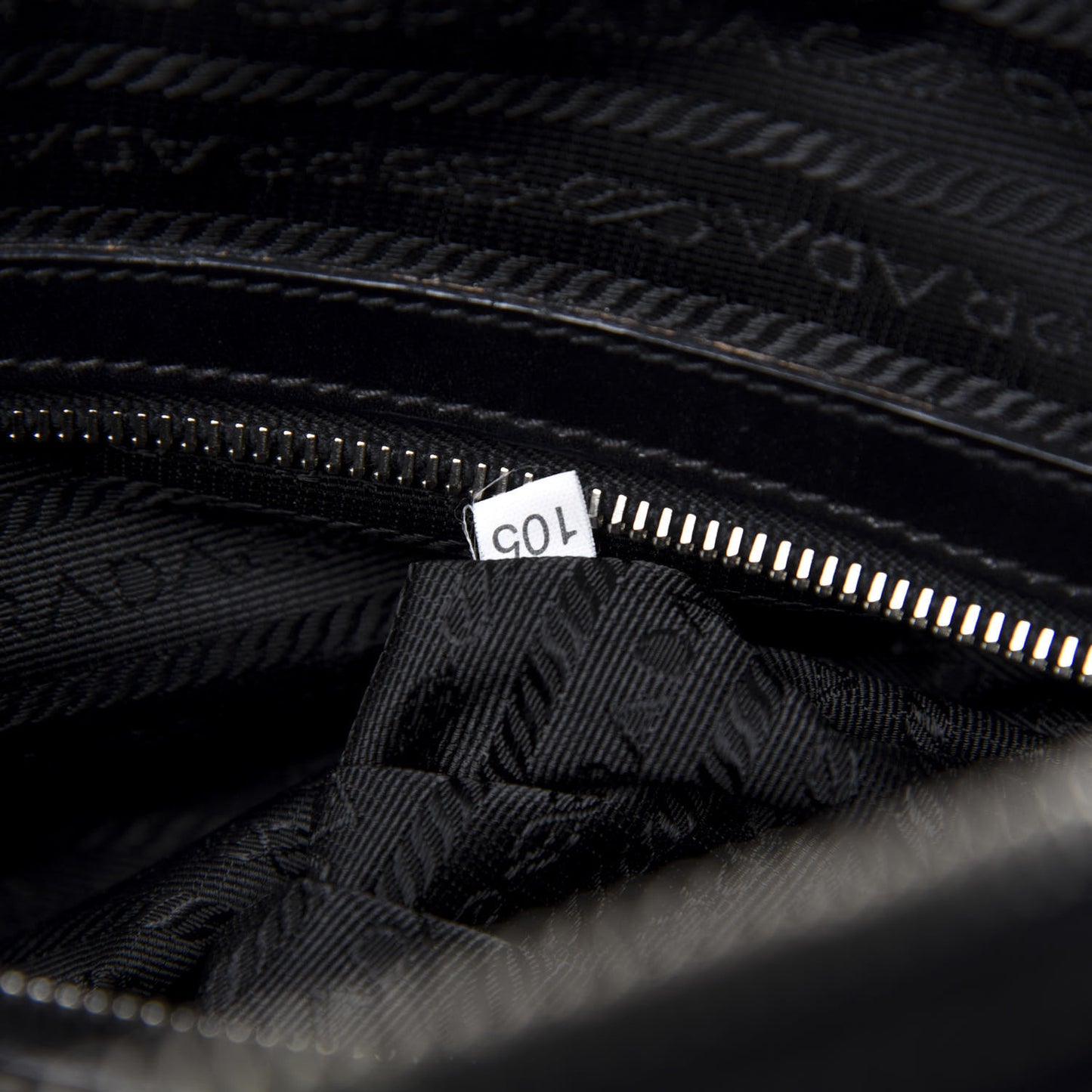 Tessuto Nylon Box Calf Bowling Bag Black