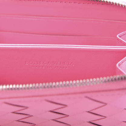 Bottega Veneta Nappa Intrecciato Zip Around Coin Purse Pink 6 of 8