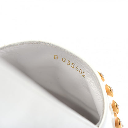 Chanel Patent Calfskin Crystal CC Espadrilles 40 White Black 8 of 8