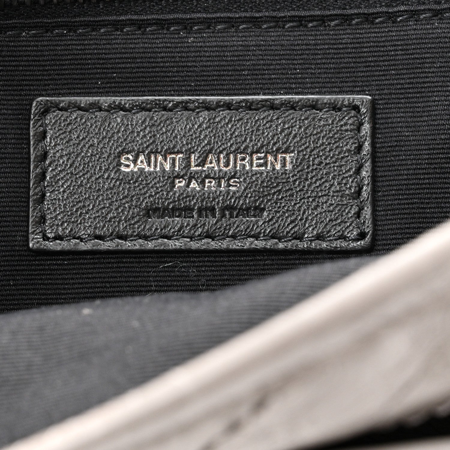 Saint Laurent Crinkled Calfskin Matelasse Monogram Large Niki Chain Satchel Fog 6 of 11