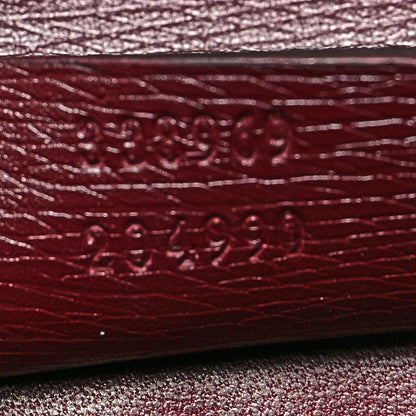 Gucci Textured Calfskin Heartbeat Print Clutch New Wine 7 of 10