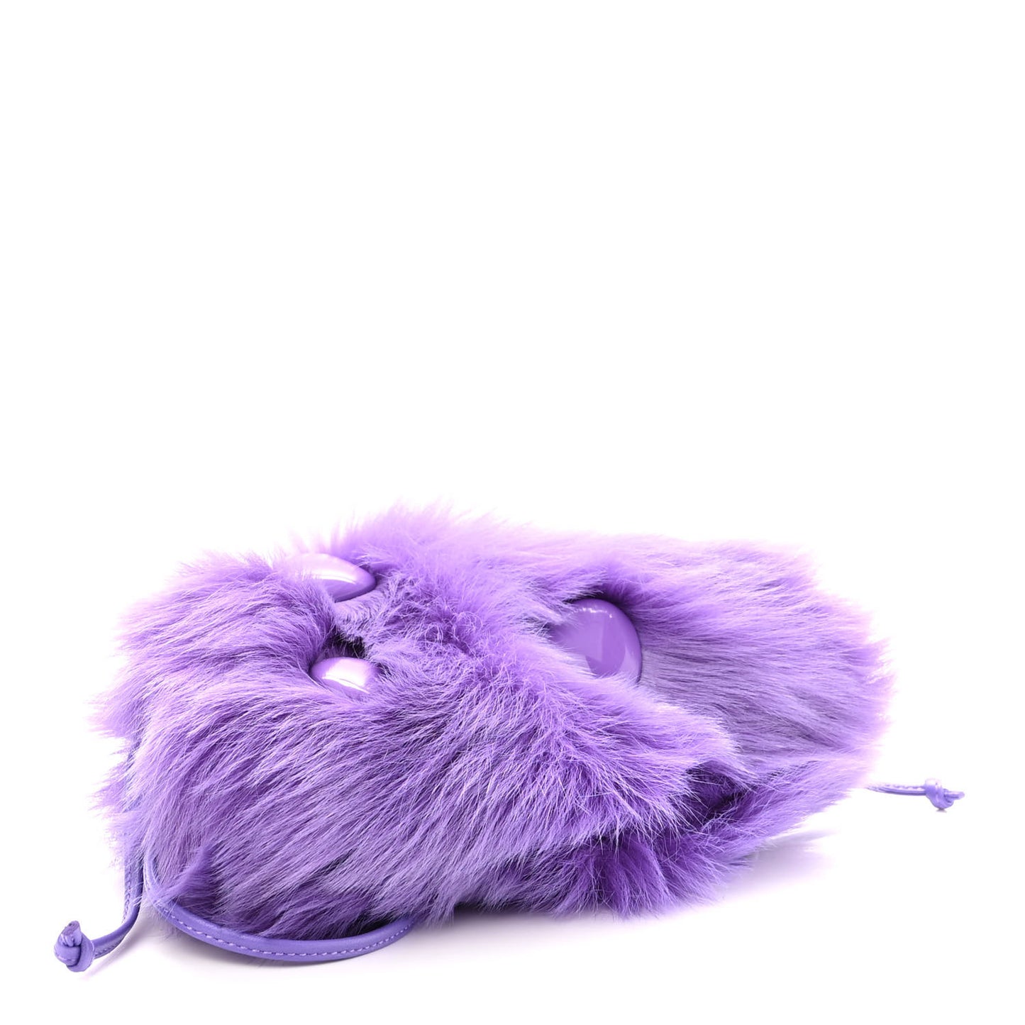 Shearling Lambskin Embellished The Mini Pouch Purple