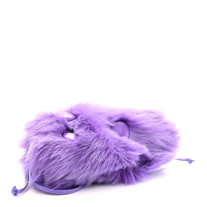 Bottega Veneta Shearling Lambskin Embellished The Mini Pouch Purple 4 of 9