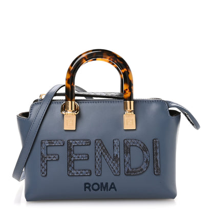 Fendi Vitello King Plexiglass Elaphe Python Print Logo Mini By The Way Mirto 1 of 10