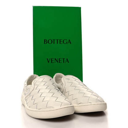Bottega Veneta Nappa Intrecciato Slip On Sneakers 39 White 10 of 10