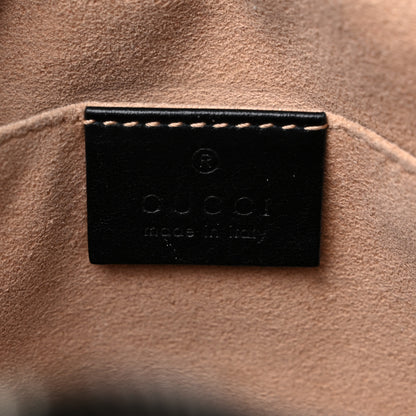 Gucci Calfskin Matelasse Small GG Marmont Chain Shoulder Bag Black 6 of 14