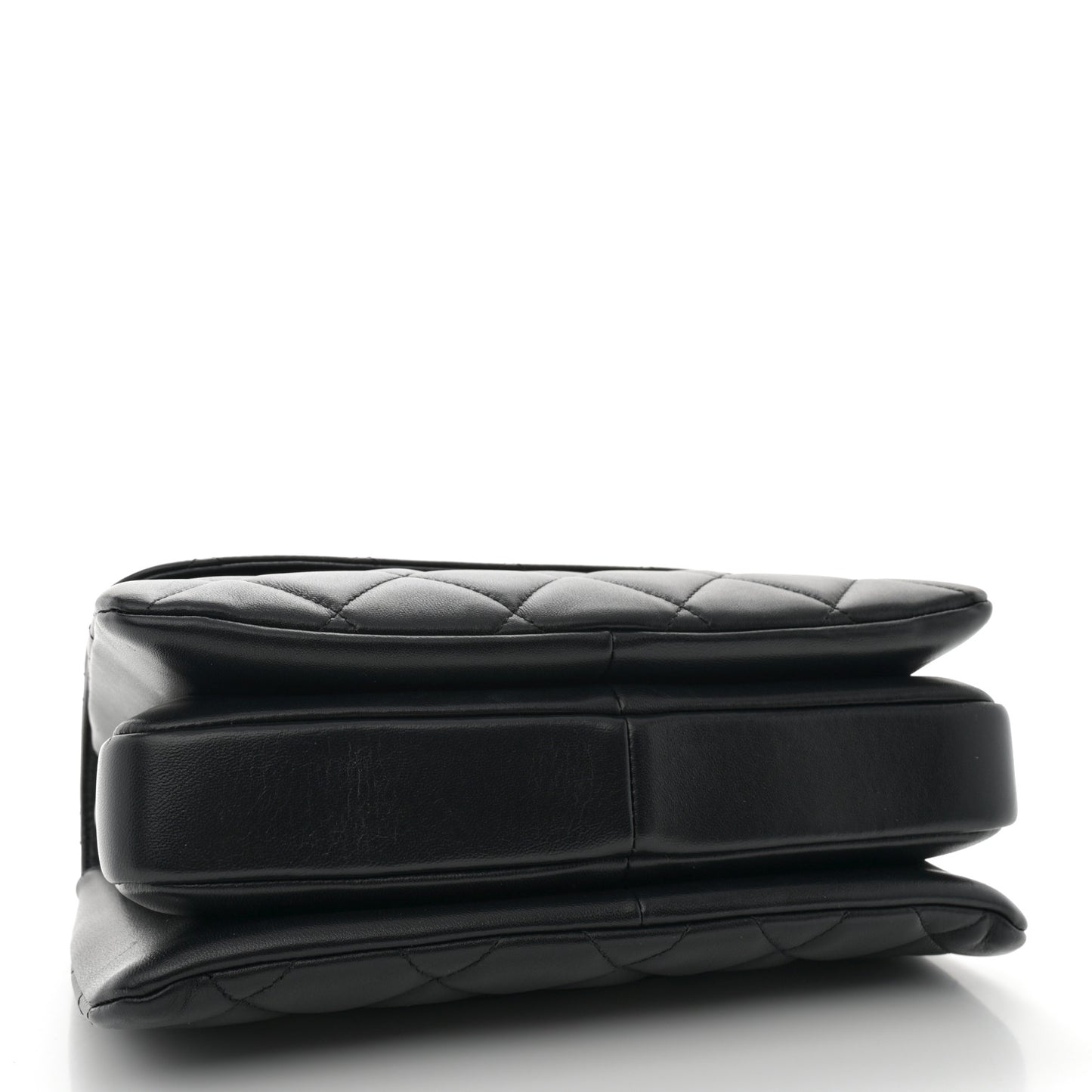 Lambskin Quilted Small Trendy CC Dual Handle Flap Bag Black