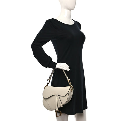 Christian Dior Grained Calfskin Saddle Bag White 2 of 8