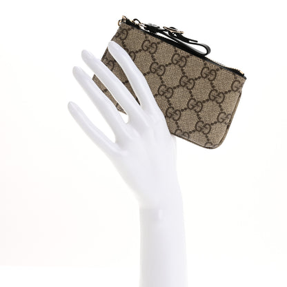 Gucci GG Supreme Monogram Selleria Key Case  Beige Black 2 of 8