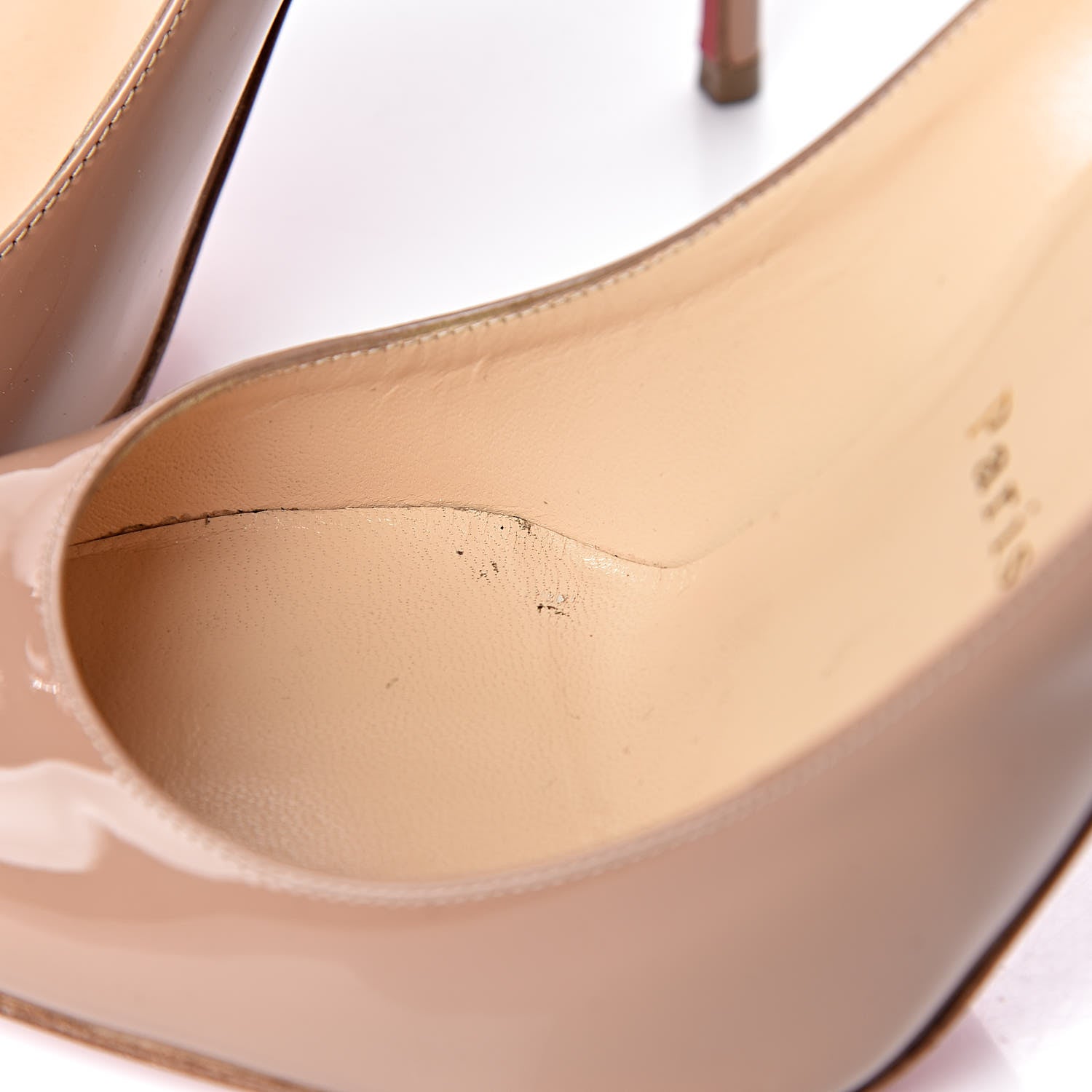 Christian Louboutin Patent Decollete 554 100 Pumps 35.5 Nude 12 of 17