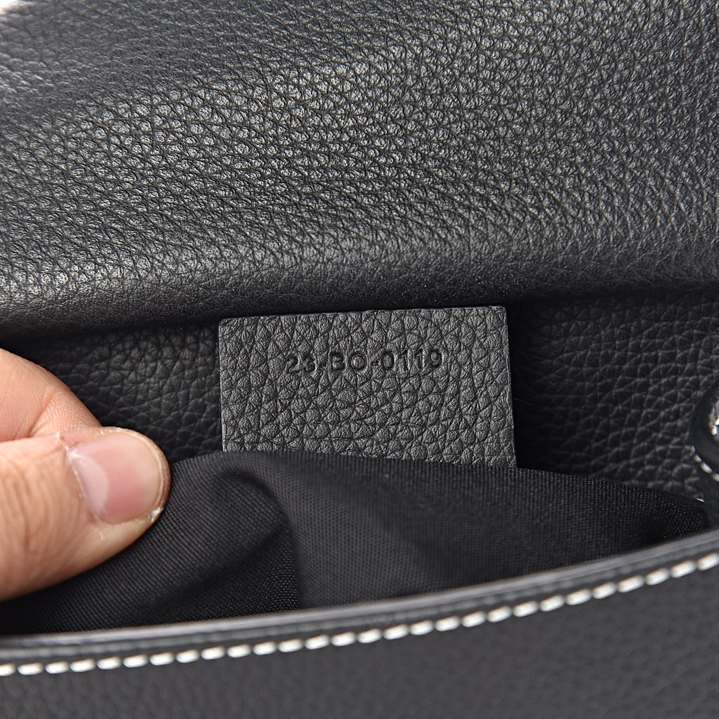 Calfskin Saddle Backpack Black