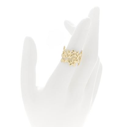 Tiffany 18K Yellow Gold Paloma Picasso Olive Leaf Wide Ring 53 6.25 2 of 4