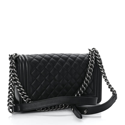 Chanel Calfskin Quilted Medium Boy Flap Black 3 of 11
