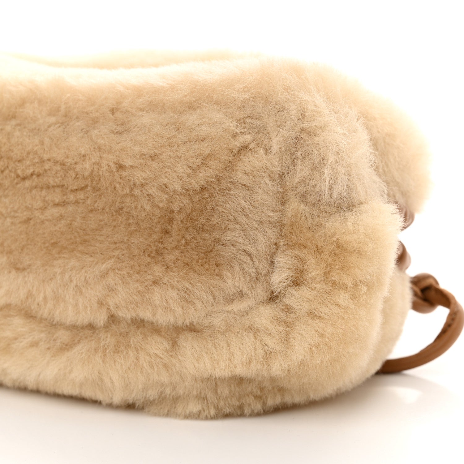 Mansur Gavriel Shearling Mini Cloud Clutch Natural 9 of 10