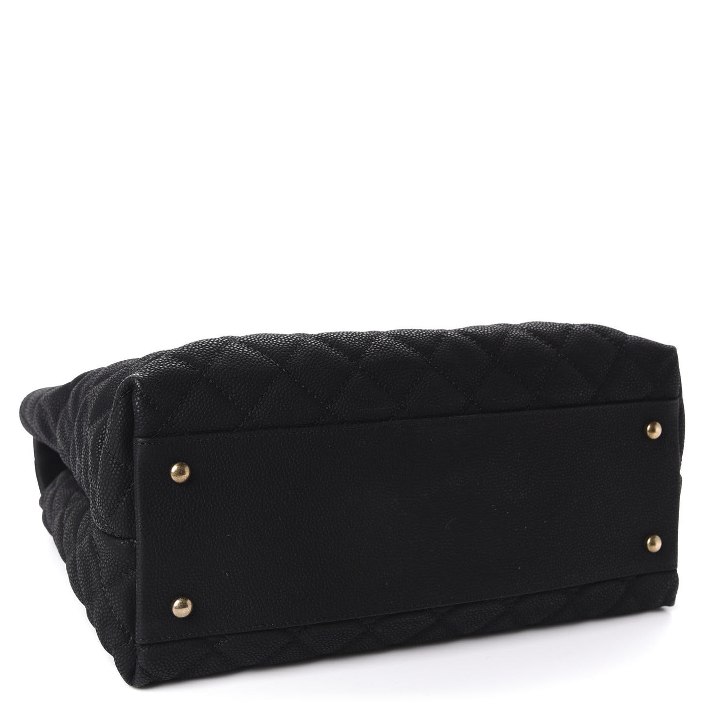 Iridescent Caviar Chic Quilt Tote Black