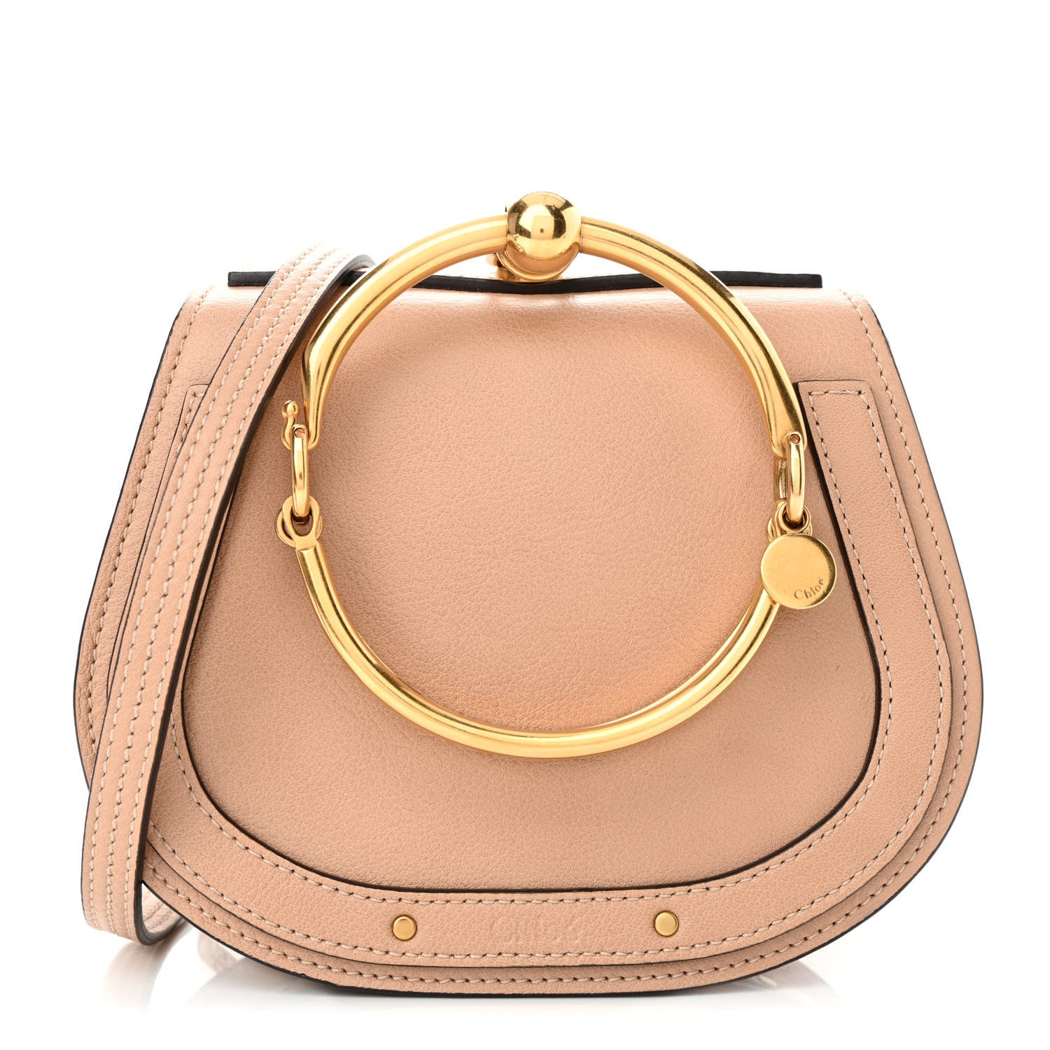 Chloe Calfskin Suede Small Nile Bracelet Bag Biscotti Beige 1 of 10