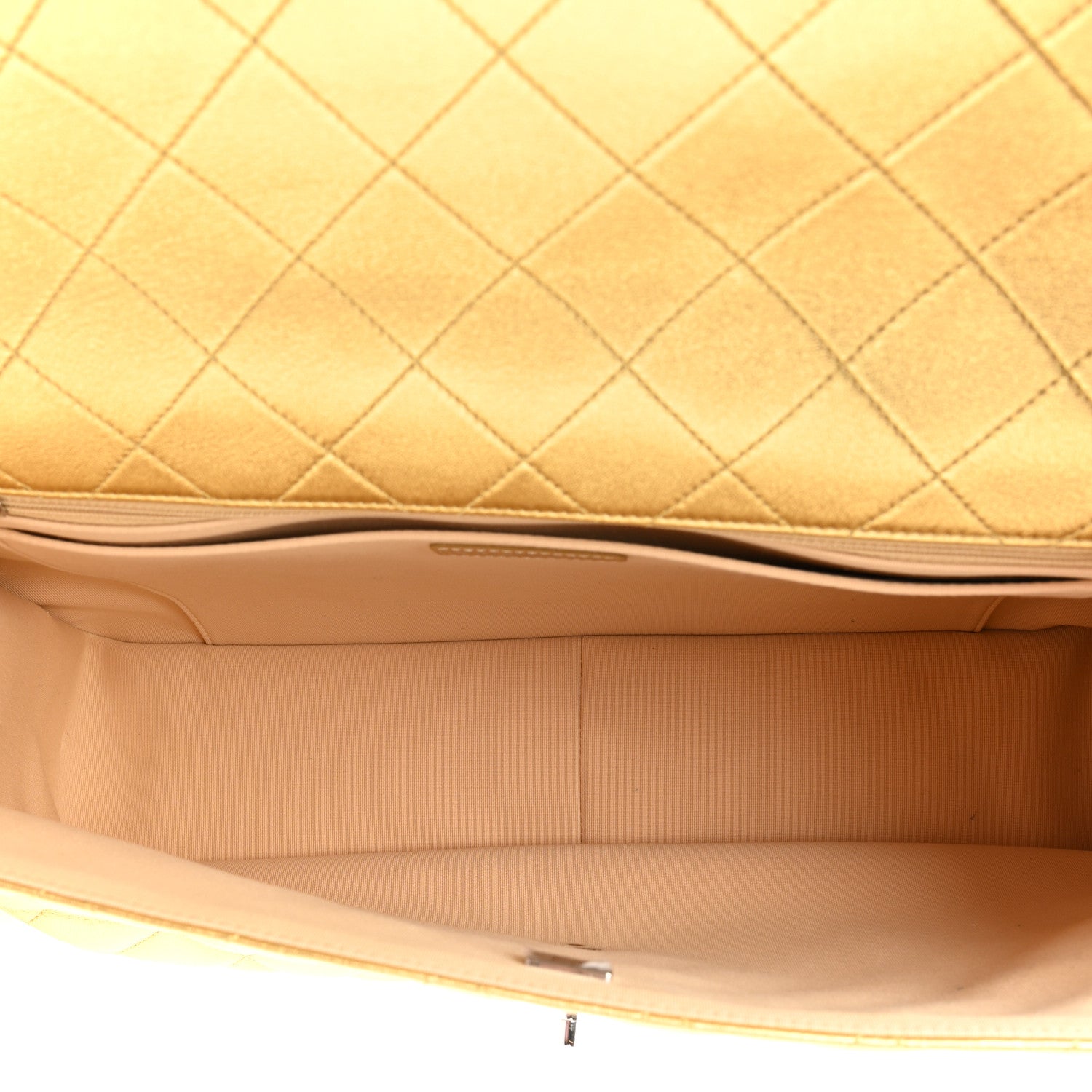 Chanel Metallic Calfskin Quilted Small XXL Travel Flap Bag Gold 5 of 9