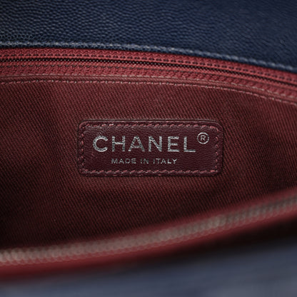 Chanel Caviar Quilted Large Coco Handle Flap Navy 6 of 10