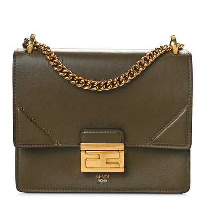 Fendi Vitello Grace Matte Small Kan U Shoulder Bag Wood 1 of 8