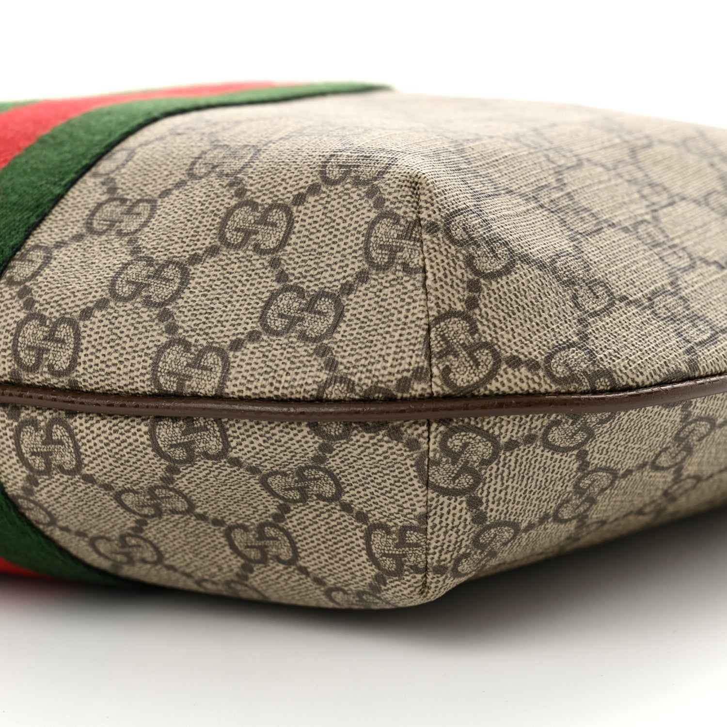 Gucci GG Supreme Monogram Web Small Ophidia Half Moon Hobo Brown 10 of 13