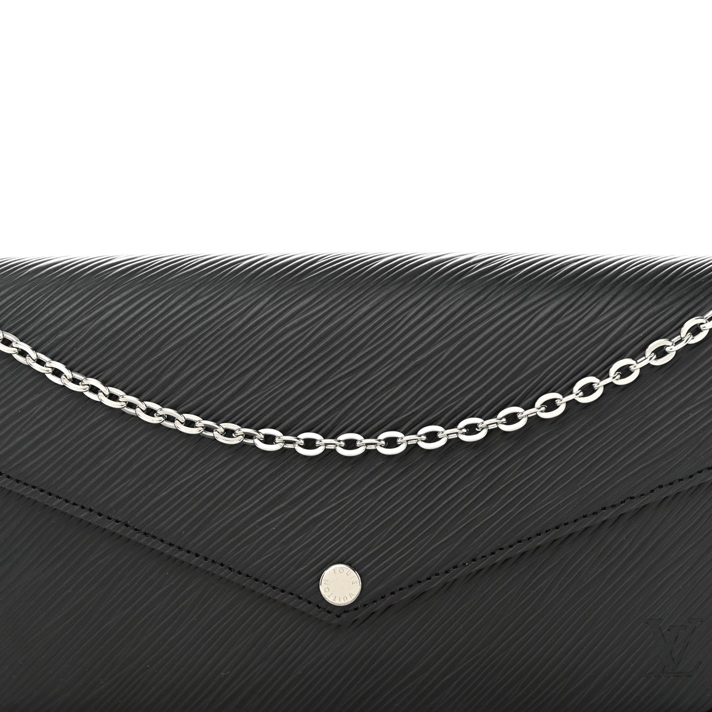 Epi Pochette Felicie Black Hot Pink