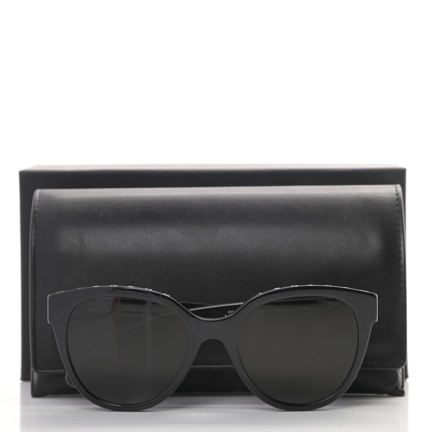 Chanel Acetate CC Butterfly Sunglasses 5414-A Black 8 of 8