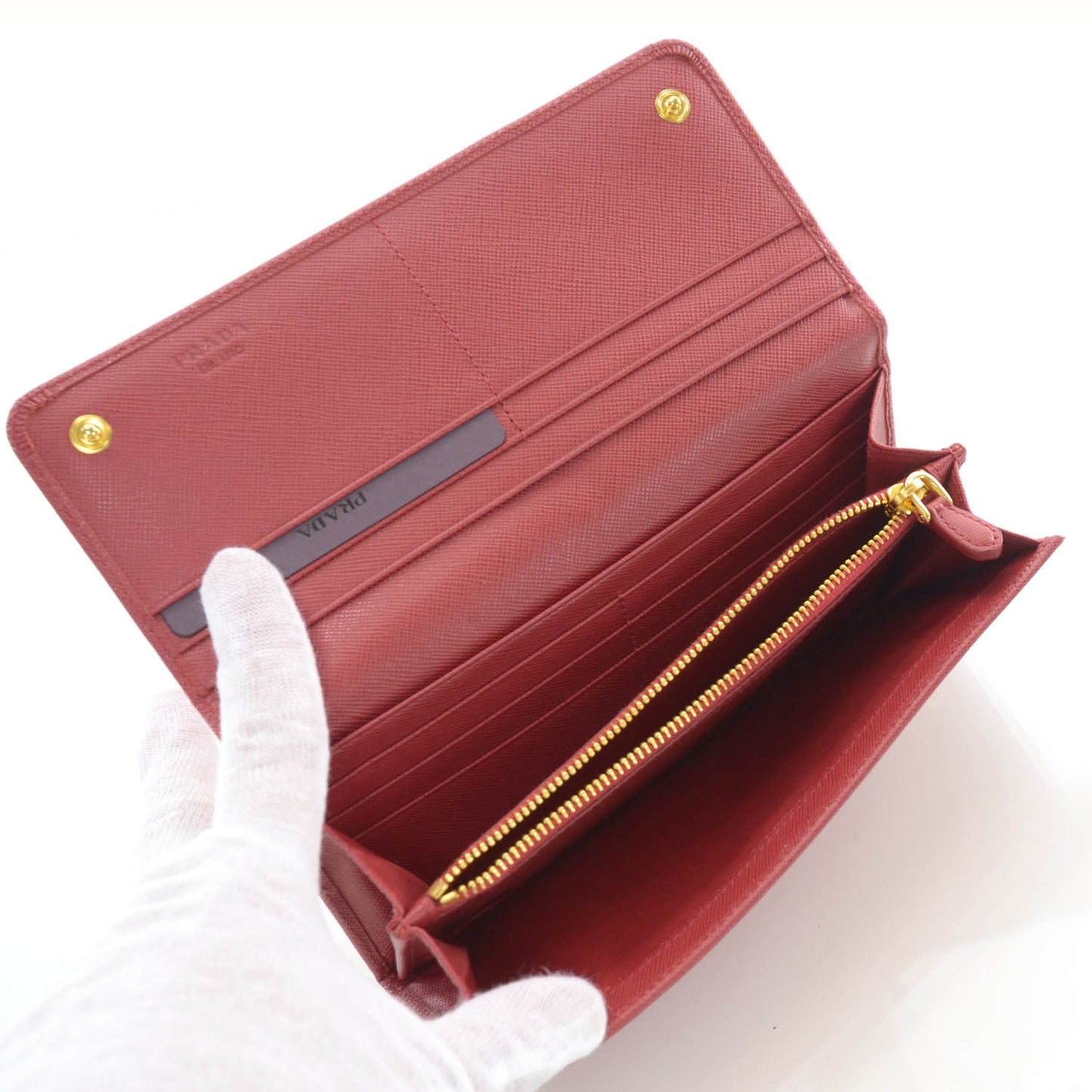 Saffiano Continental Flap Wallet Fuoco