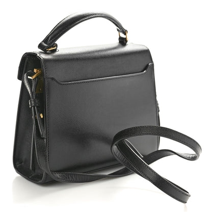 Saint Laurent Grain de Poudre Mini Classic Monogram Cassandra Top Handle Black 2 of 10