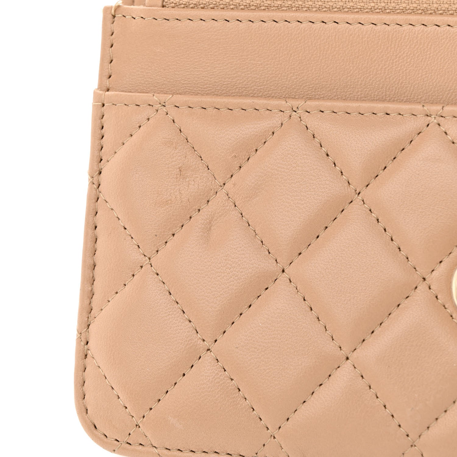 Chanel Lambskin Quilted Trendy CC Wallet On Chain WOC Beige 14 of 20