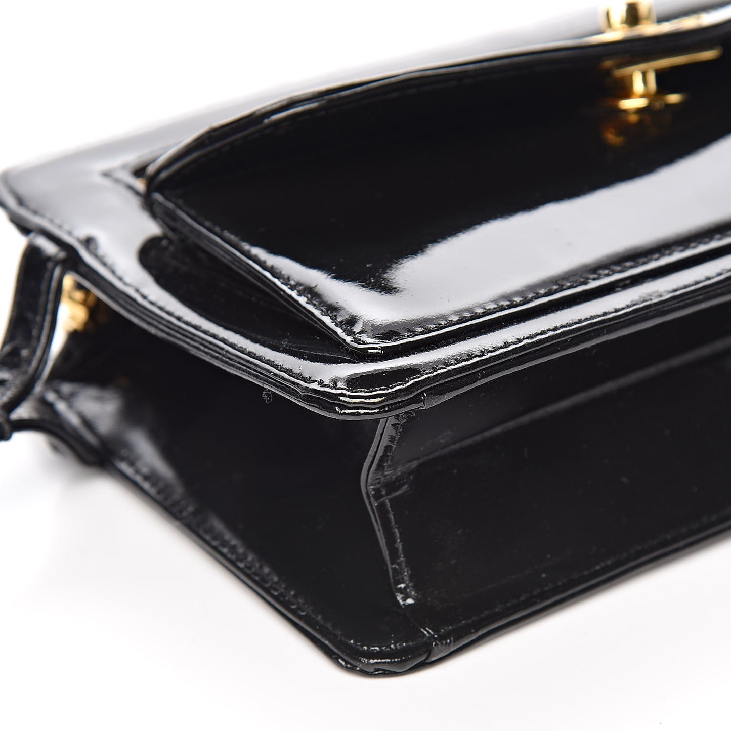 Patent CC Wristlet Black