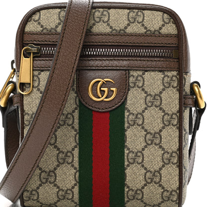 Gucci GG Supreme Monogram Web Mini Ophidia Messenger Brown 8 of 11
