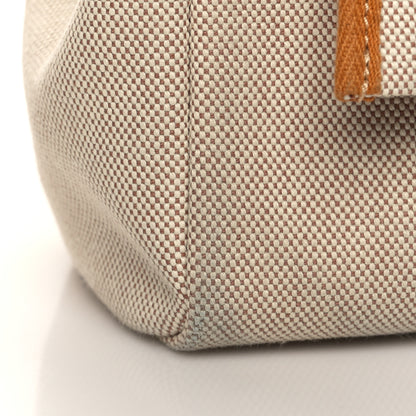 Hermes Vache Hunter Toile H Brides de Gala Herbag Zip Retourne 31 PM Natural 10 of 15