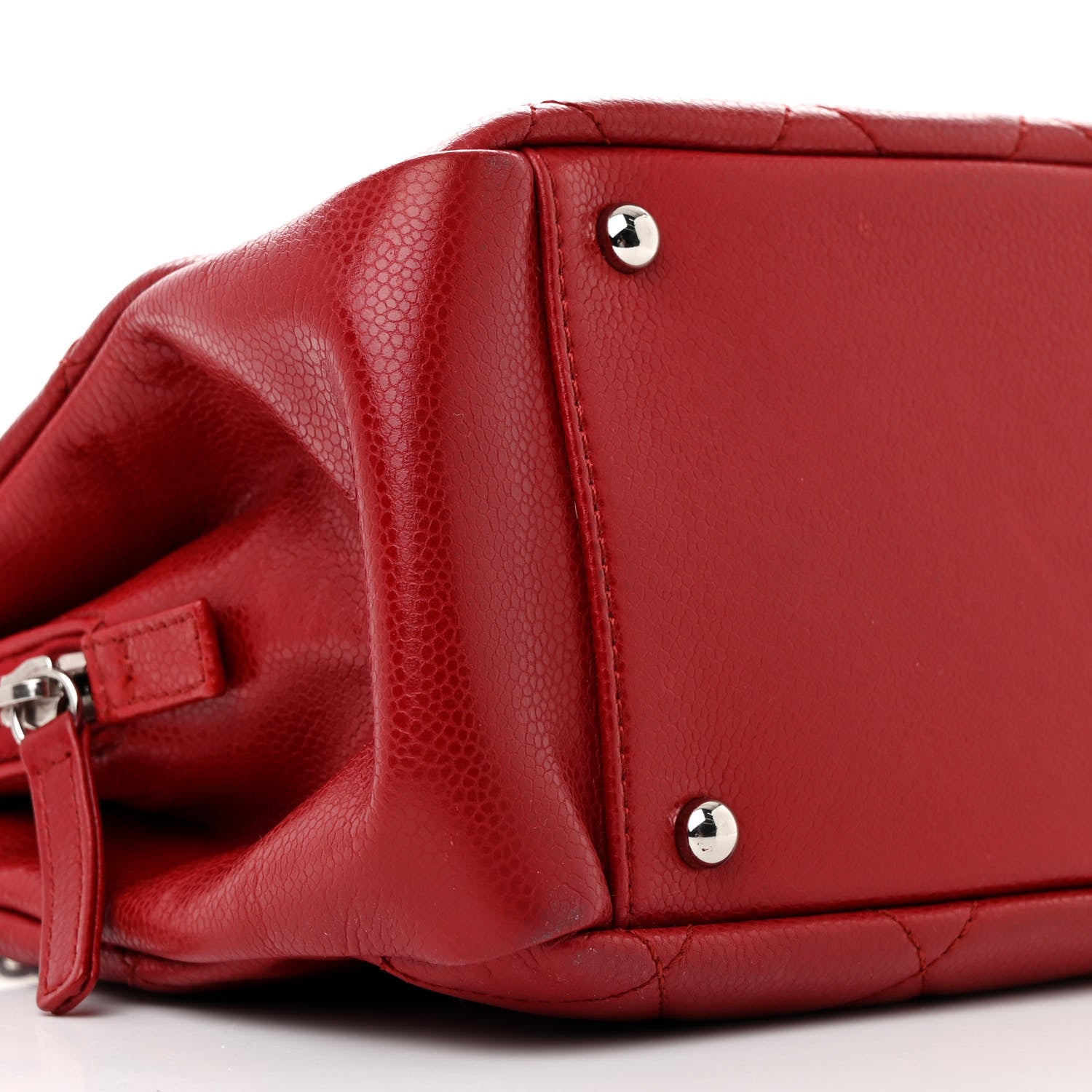 Chanel Caviar Quilted Timeless CC Soft Tote Red 11 of 14