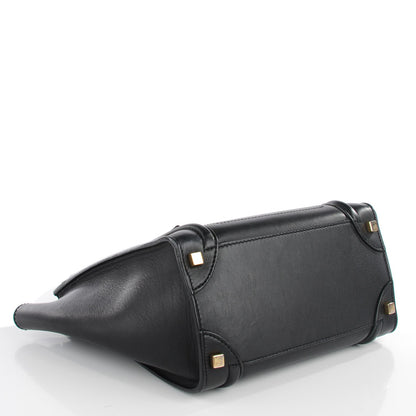 Celine Smooth Calfskin Micro Luggage Black 4 of 8