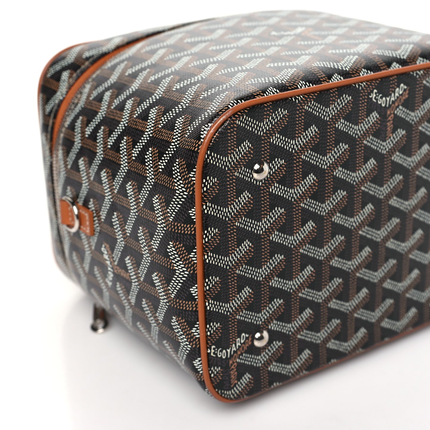 Goyardine Muse Vanity Case Black Gold