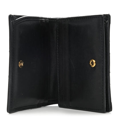 Gucci Calfskin Matelasse GG Marmont Card Case Wallet Black 5 of 12