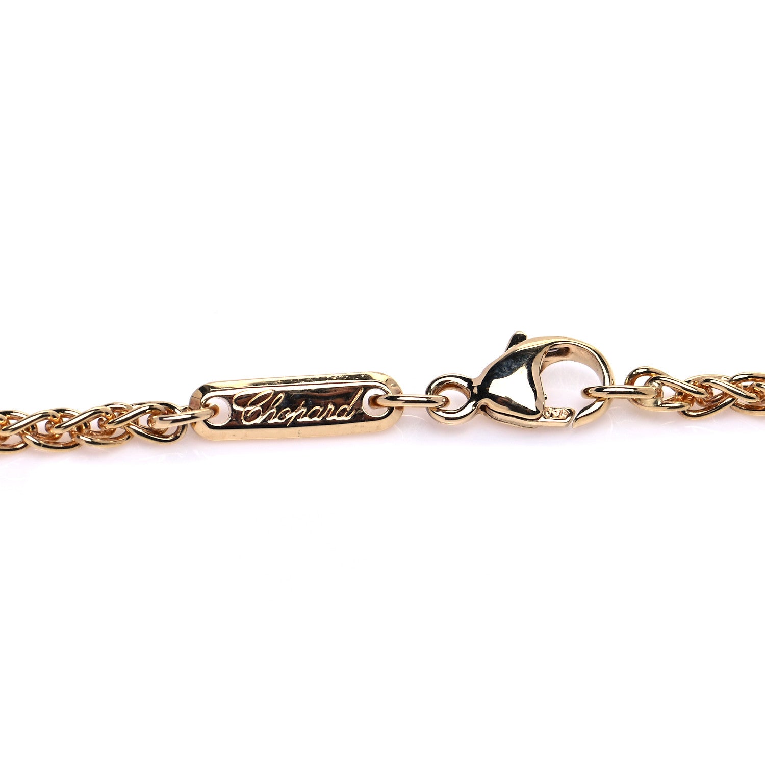Chopard 18K Yellow Gold Diamond Happy Diamonds Icons Heart Pendant Necklace 3 of 6