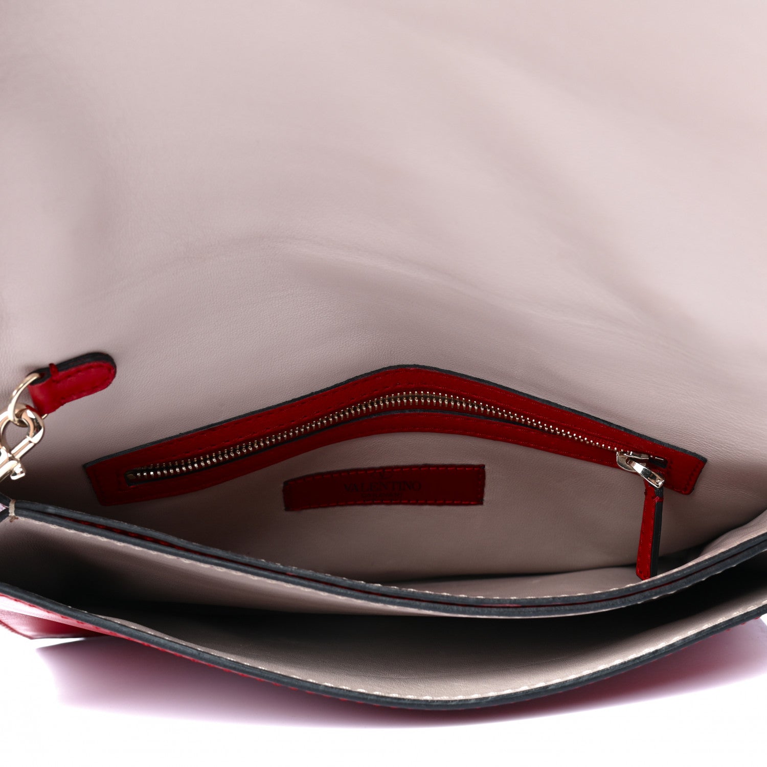 Valentino Garavani Nappa Rockstud Wristlet Clutch Rosso Valentino 5 of 8