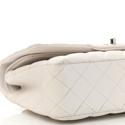 Chanel Caviar Quilted Medium Double Flap White 9 of 11