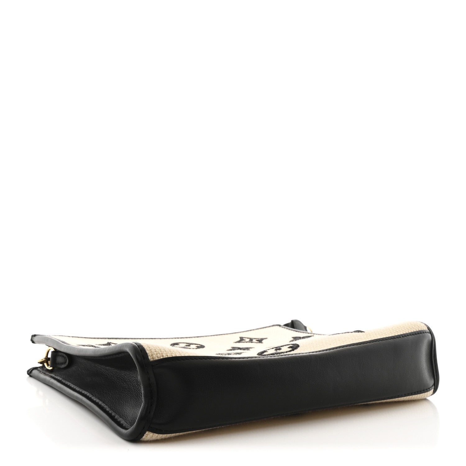 Louis Vuitton Raffia Calfskin Monogram Toiletry Pouch 26 On Chain Beige Black 4 of 9