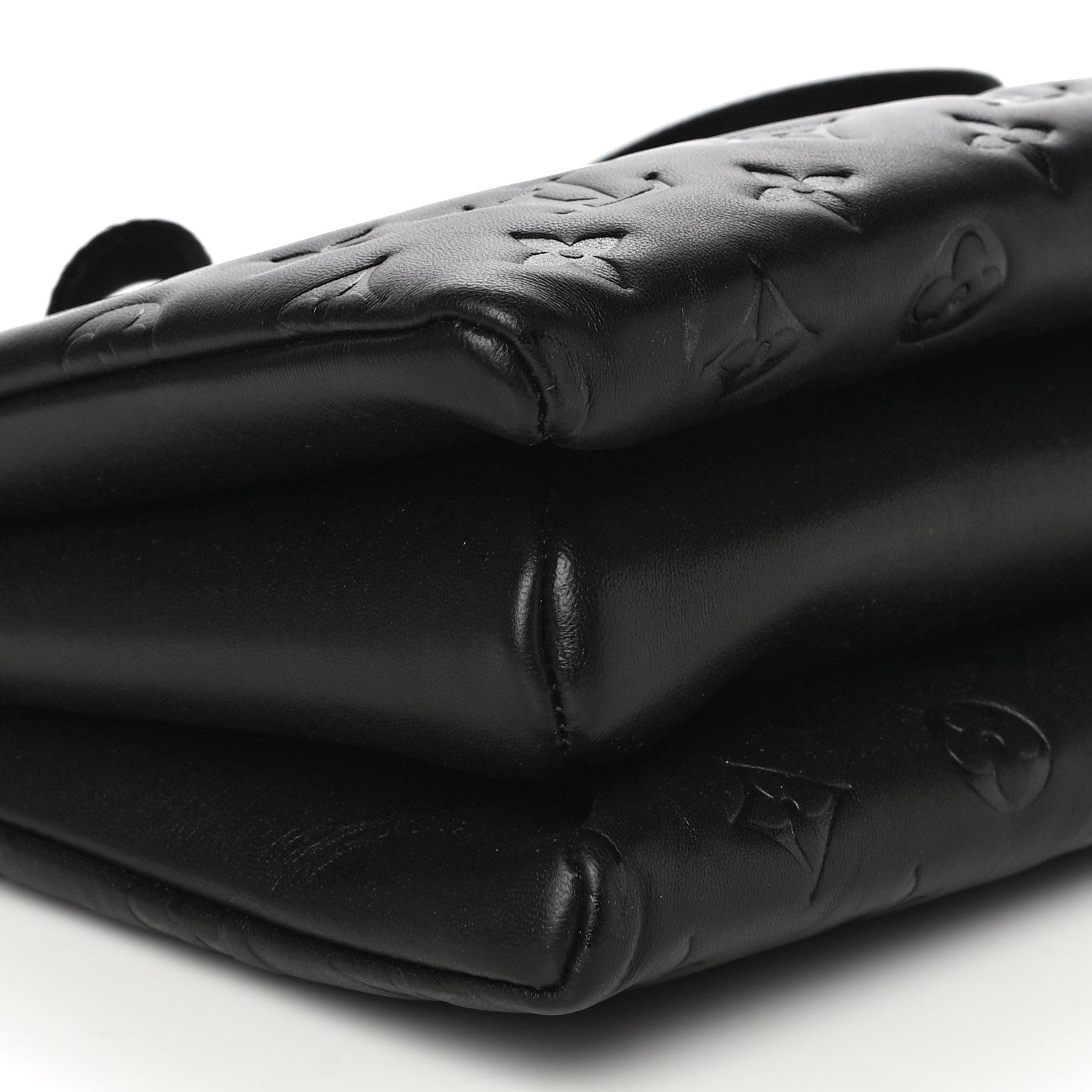 Louis Vuitton Lambskin Embossed Monogram Coussin PM Black 8 of 15